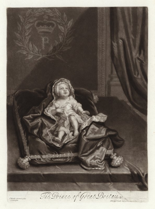 James Stuart herceg portréja csecsemőként alkotó: Godfrey Kneller