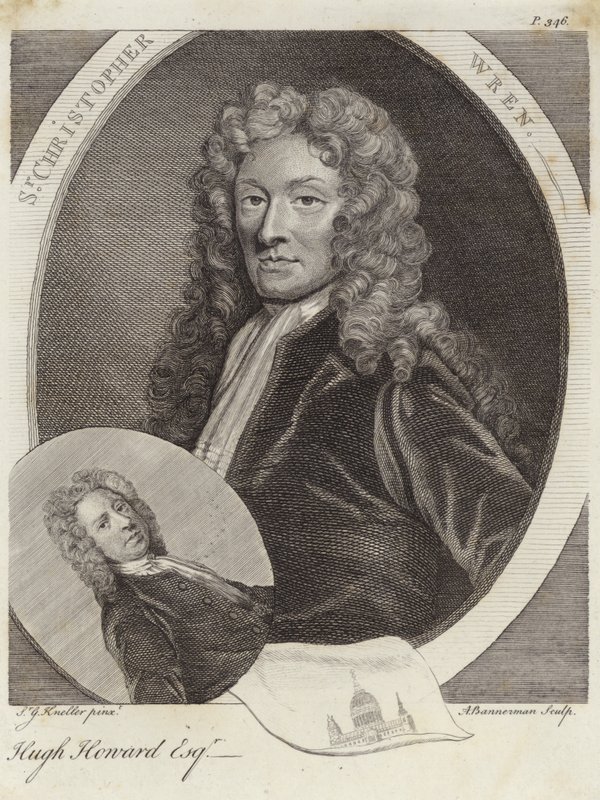 Sir Christopher Wren és Hugh Howard alkotó: Godfrey Kneller