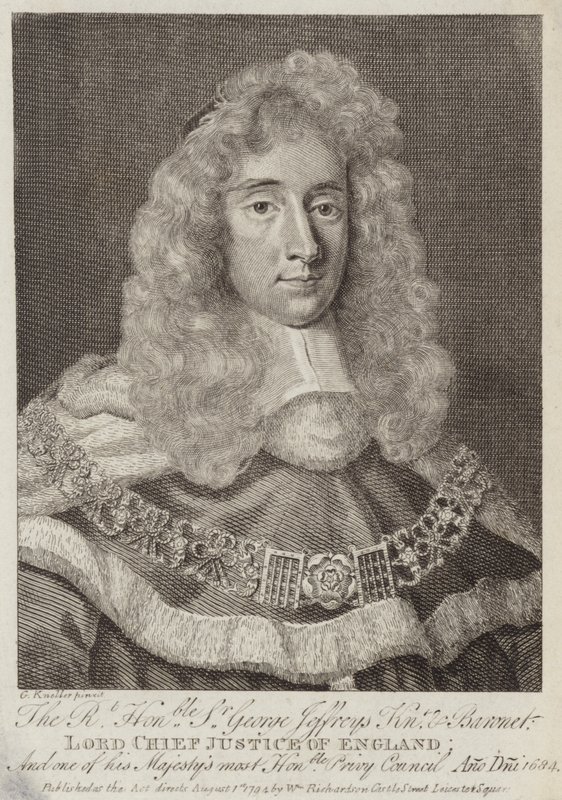 Sir George Jeffreys, walesi bíró alkotó: Godfrey Kneller
