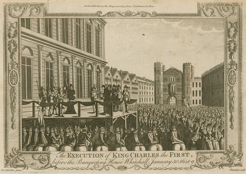 I. Károly király kivégzése a Whitehall-i bankettház előtt, 1649. január 30 alkotó: Godfrey Kneller