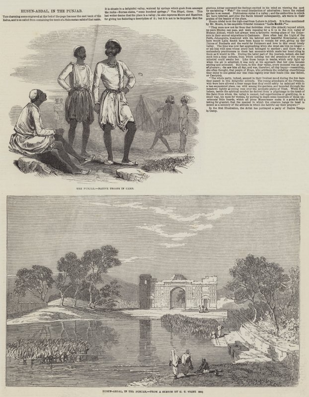 Husyn-Abdal, Punjabban alkotó: Godfrey Thomas Vigne
