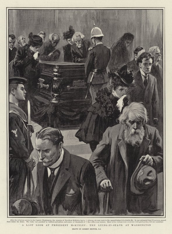 Egy utolsó pillantás McKinley elnökre, a Washingtonban nyugvó államfőre alkotó: Gordon Frederick Browne