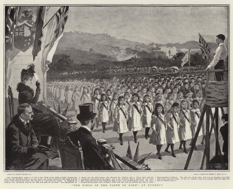 Az aranyszövet mezője Dunedinben alkotó: Gordon Frederick Browne