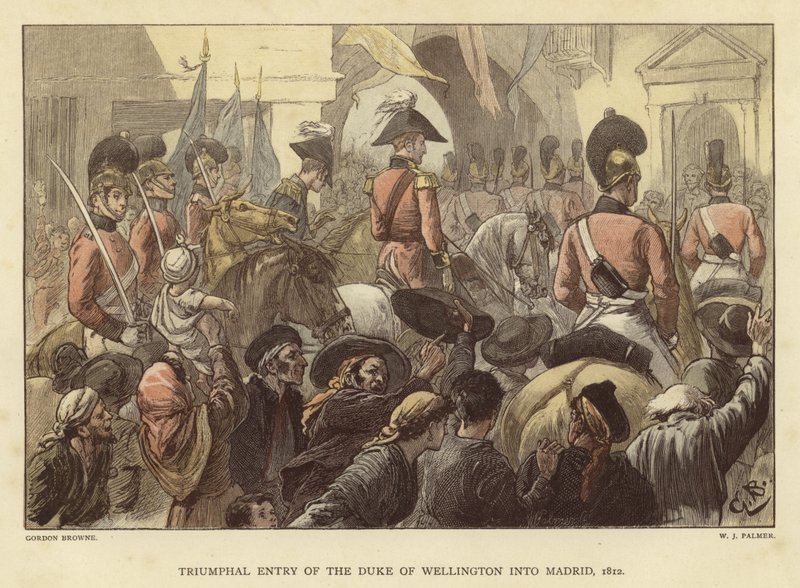Wellington herceg diadalmas bevonulása Madridba, 1812 alkotó: Gordon Frederick Browne