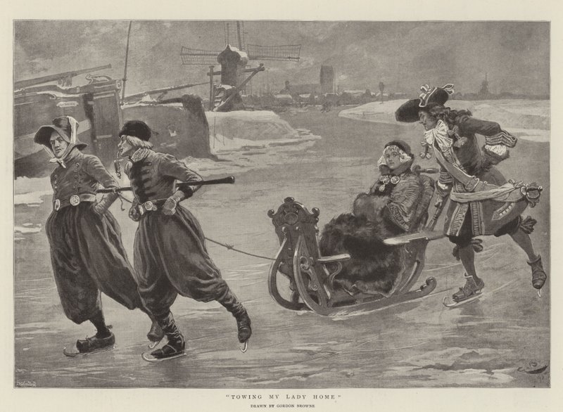 A My Lady hazavontatása (litho) alkotó: Gordon Frederick (after) Browne
