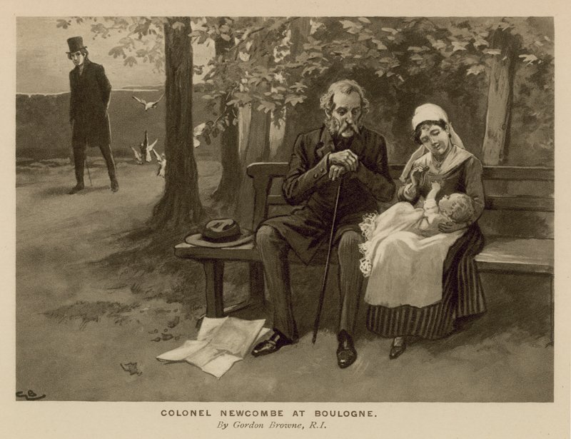 Illusztráció a The Newcomes számára, Thackeray alkotó: Gordon Frederick Browne