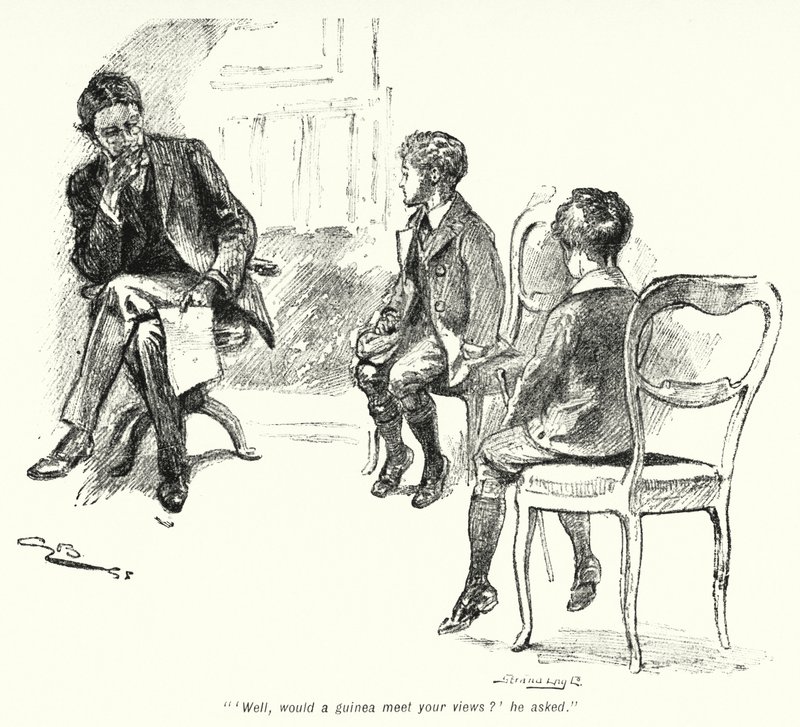 Illusztráció: A kincskeresők története, E Nesbit (litho) alkotó: Gordon Frederick Browne
