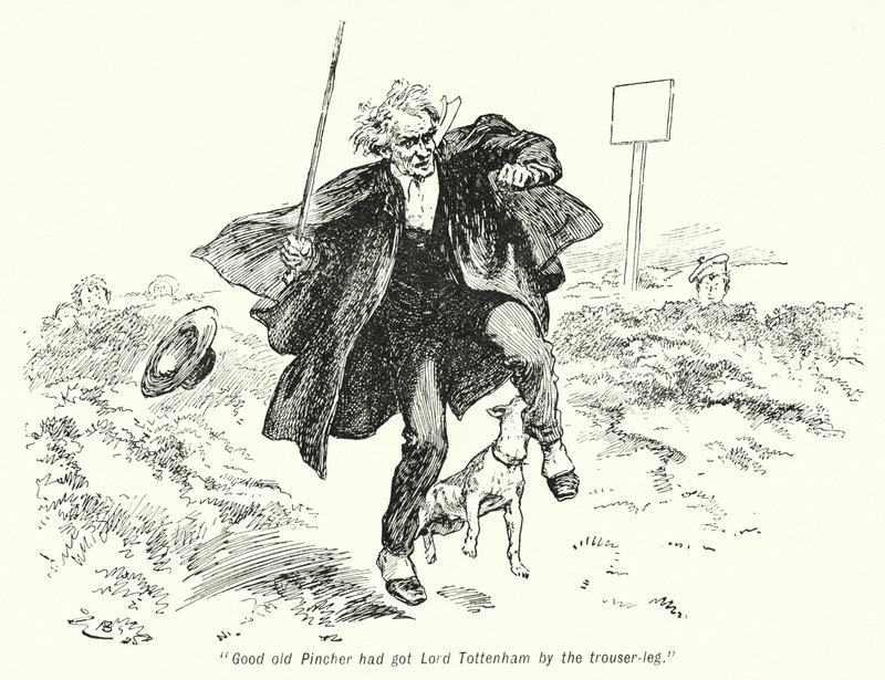 Illusztráció: A kincskeresők története, E Nesbit (litho) alkotó: Gordon Frederick Browne