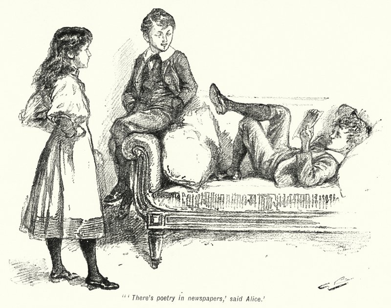 Illusztráció: A kincskeresők története, E Nesbit (litho) alkotó: Gordon Frederick Browne