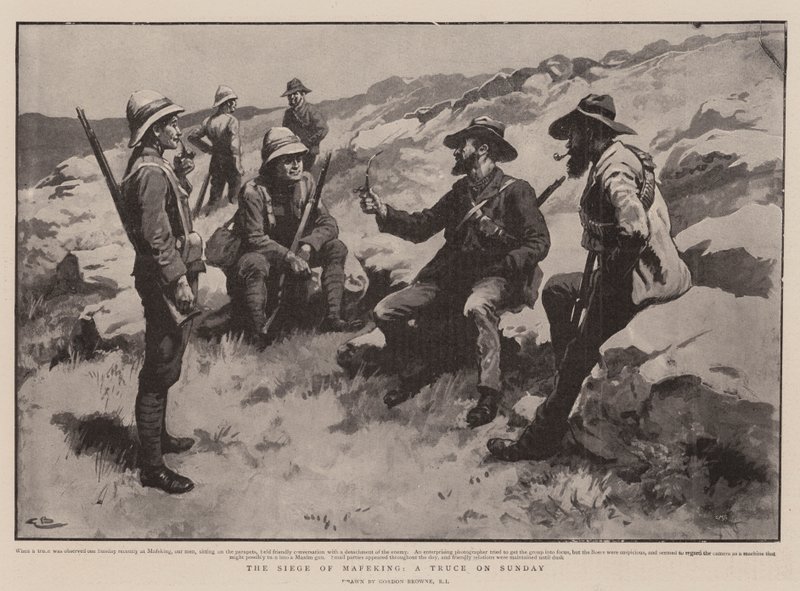 Mafeking ostroma, fegyverszünet vasárnap alkotó: Gordon Frederick Browne