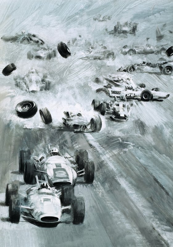 Autók ütközése az Indianapolis 500-on alkotó: Graham Coton