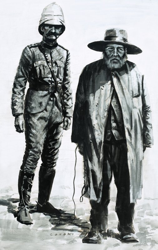 A Spion Kop-i csata győztese, Lord Roberts, és a búr tábornok, Cronja alkotó: Graham Coton