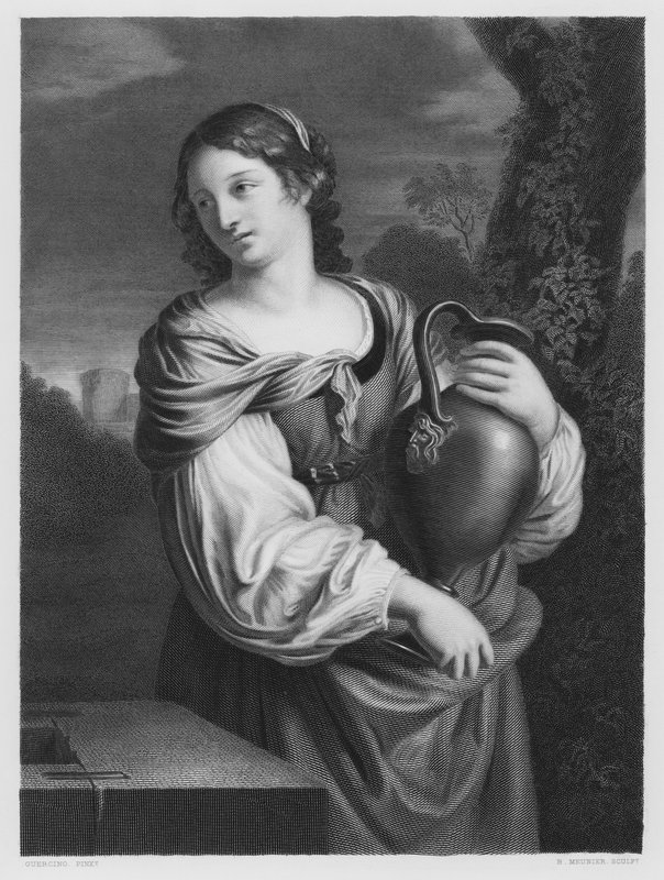 A szamáriai nő, a Királyi Gyűjtemény képéről (metszet) alkotó: Guercino