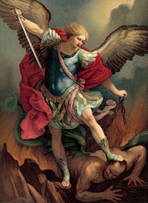 Mihály arkangyal (chromolitho) alkotó: Guido Reni