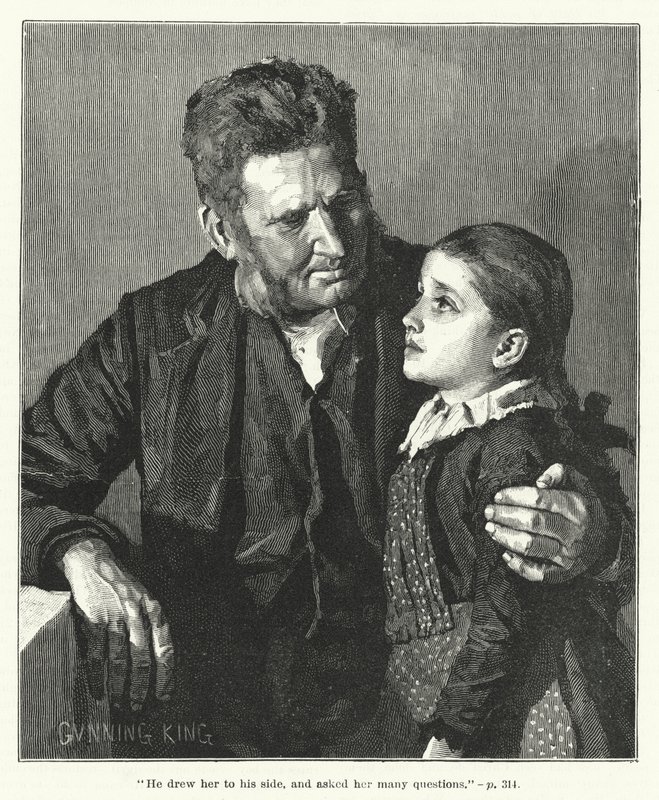 "Maga mellé húzta, és sok kérdést tett fel neki" (metszet) alkotó: Gunning (after) King