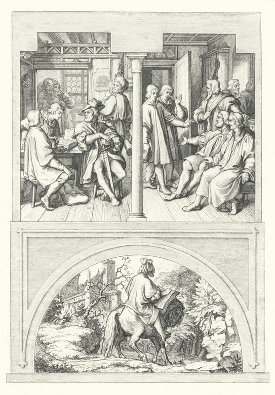 Jelenetek Luther Márton életéből (metszet) alkotó: Gustav Ferdinand Leopold Konig