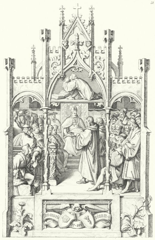 Jelenetek Luther Márton életéből (metszet) alkotó: Gustav Ferdinand Leopold Konig