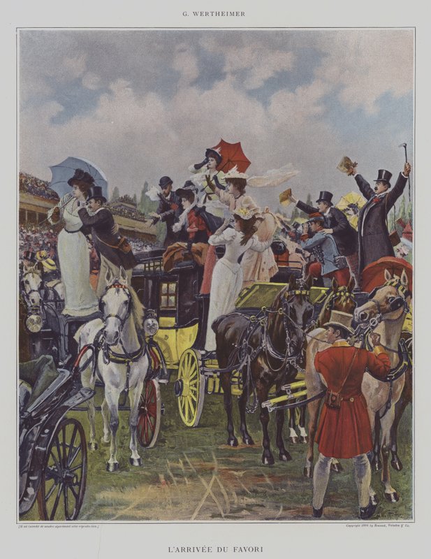 LArriee du Favori (A kedvenc érkezése) alkotó: Gustav Wertheimer