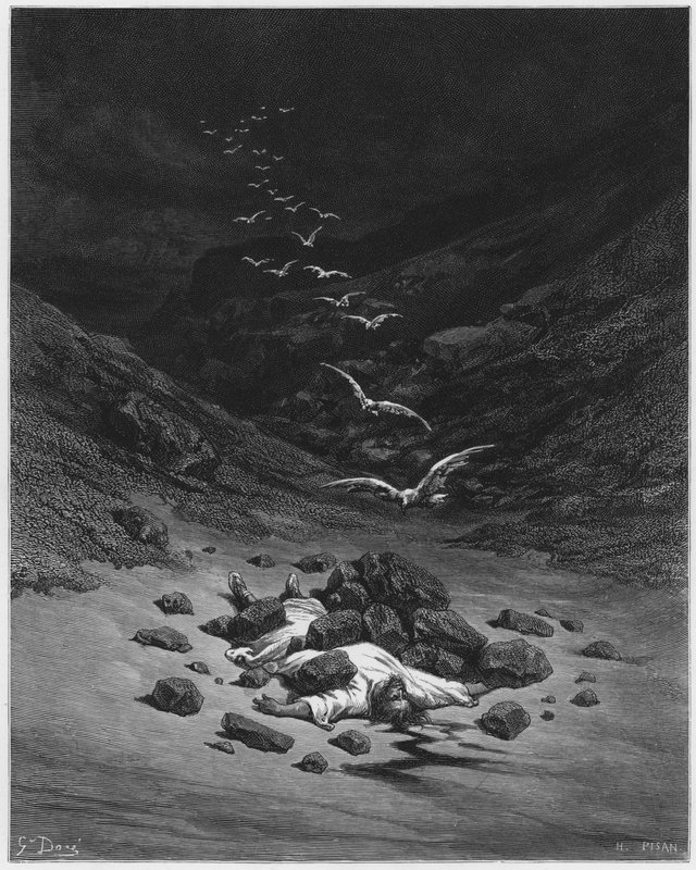 Gustave Dore Biblia: Achant megkövezték alkotó: Gustave Dore
