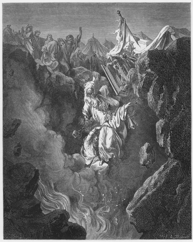 Gustave Dore Biblia: Korah, Dátán és Abiram halála alkotó: Gustave Dore