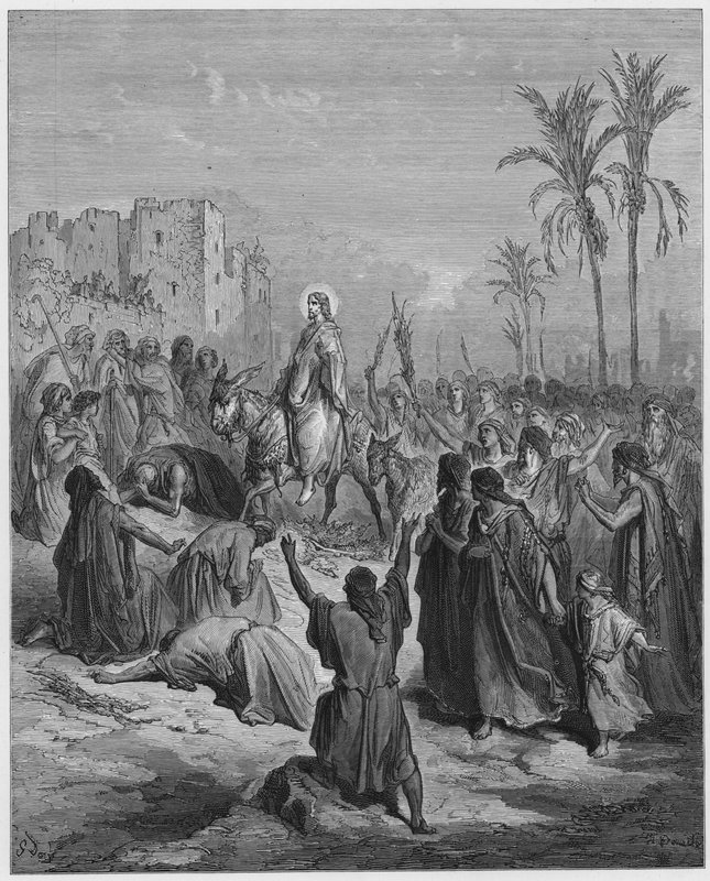 Gustave Dore Biblia: Boreustore: Jézus bevonulása Jeruzsálembe alkotó: Gustave Dore