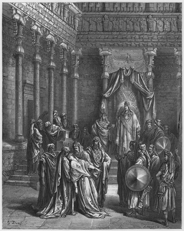 Gustave Dore Biblia: Eszter a király előtt alkotó: Gustave Dore