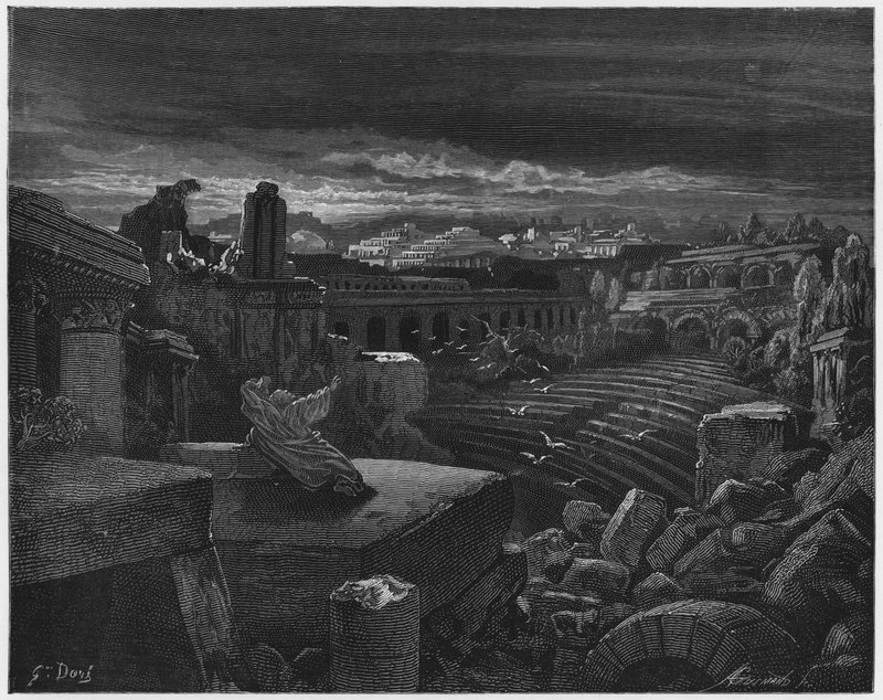 Gustave Dore Biblia: Ésaiás látomása Babilon elpusztításáról alkotó: Gustave Dore