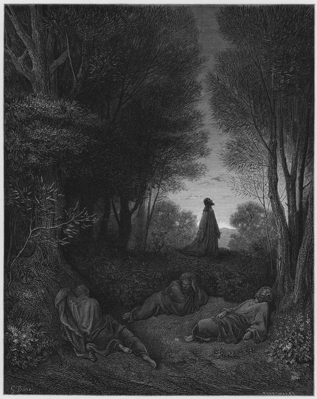 Gustave Dore Biblia: Jézus imádkozik a kertben alkotó: Gustave Dore