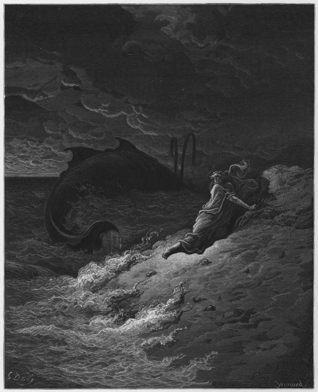 Gustave Dore Biblia: Jónást a bálna kivetette alkotó: Gustave Dore