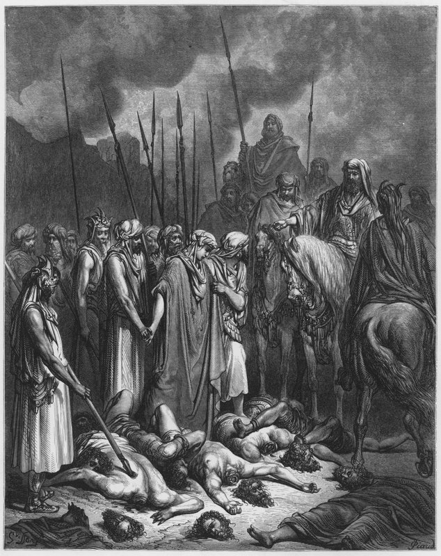 Gustave Dore Biblia: Joshua megkíméli Rahabot alkotó: Gustave Dore