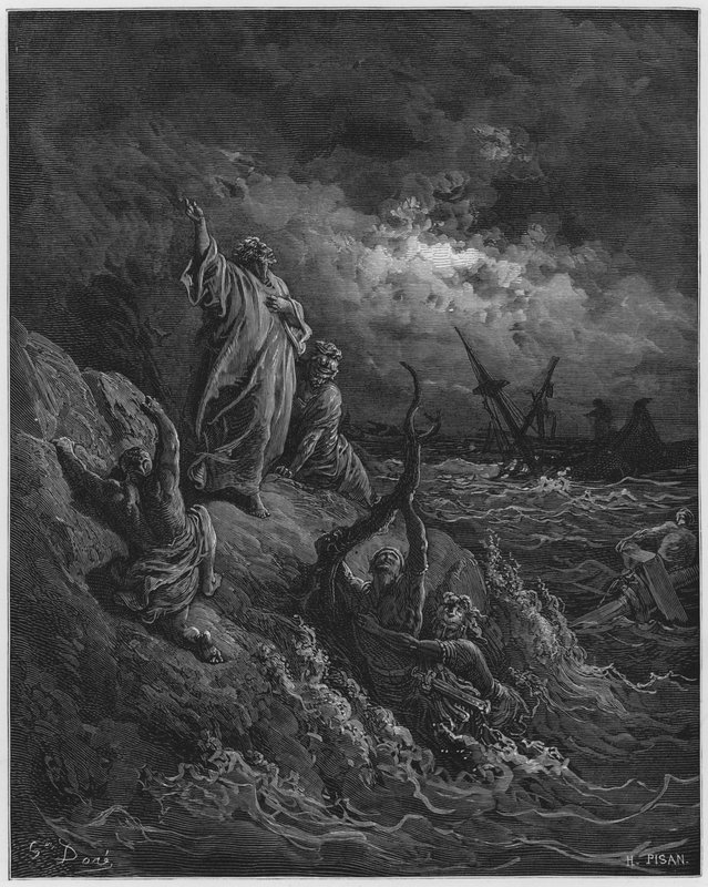 Gustave Dore Biblia: S Paul hajótörést szenvedett alkotó: Gustave Dore