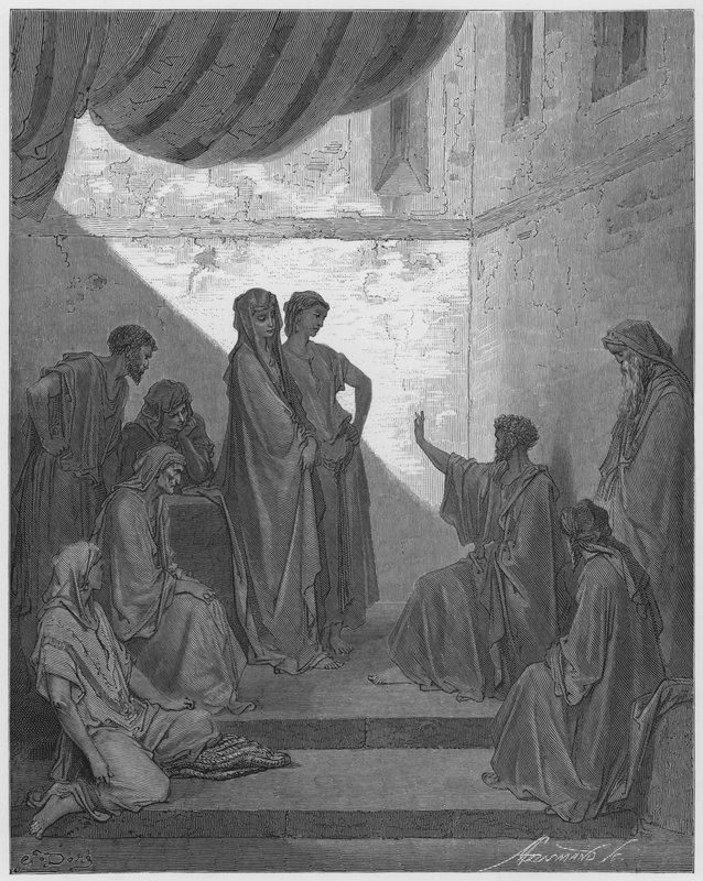 Gustave Dore Biblia: S Péter Cornelius házában alkotó: Gustave Dore