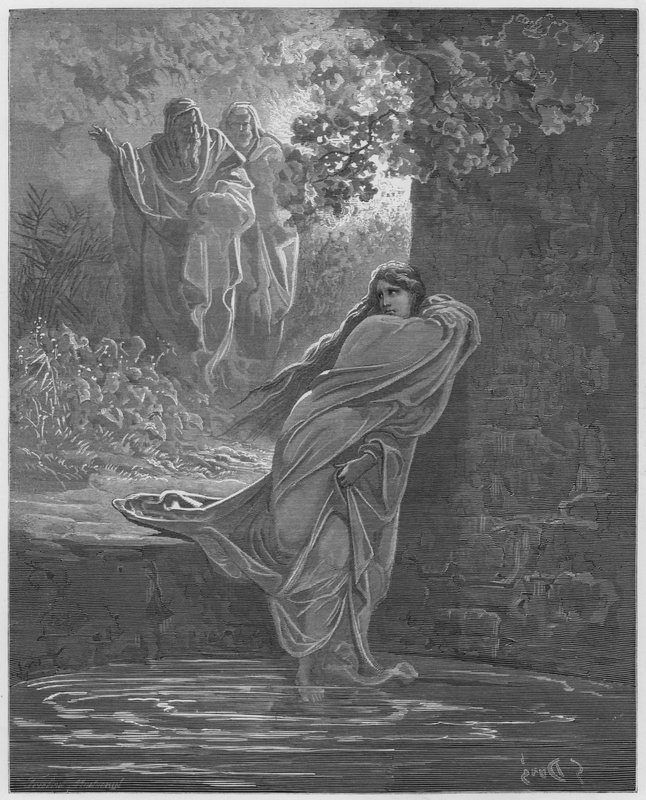 Gustave Dore Biblia: Susanna a fürdőben alkotó: Gustave Dore