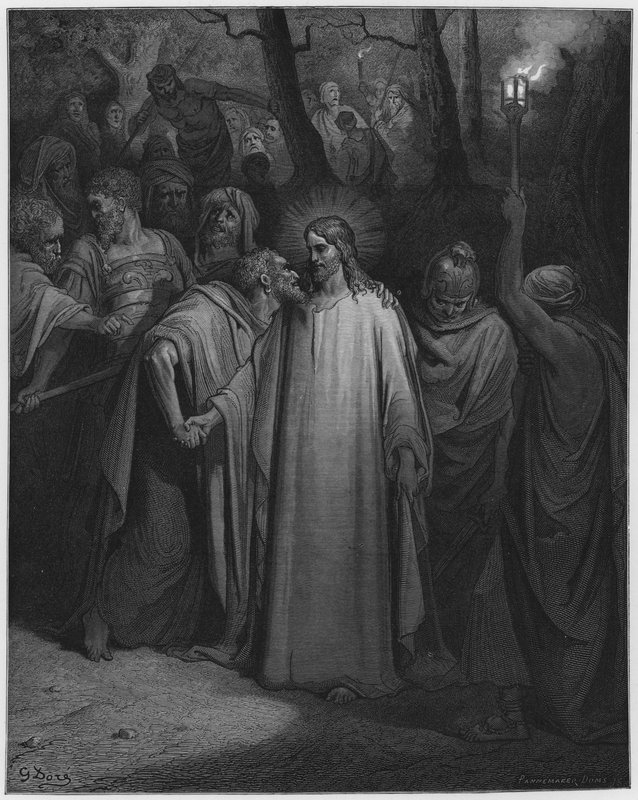 Gustave Dore Biblia: Júdás csókja alkotó: Gustave Dore