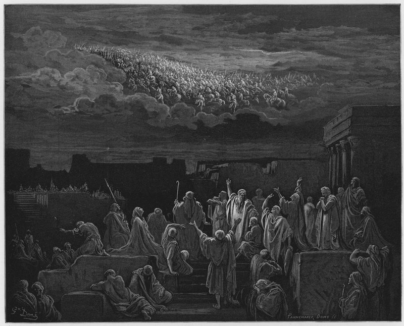 Gustave Dore Biblia: A hadsereg jelenése a mennyekben alkotó: Gustave Dore