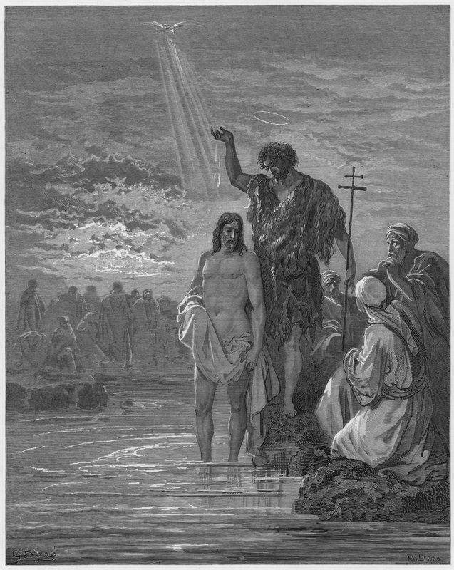 Gustave Dore Biblia: Jézus megkeresztelkedése alkotó: Gustave Dore