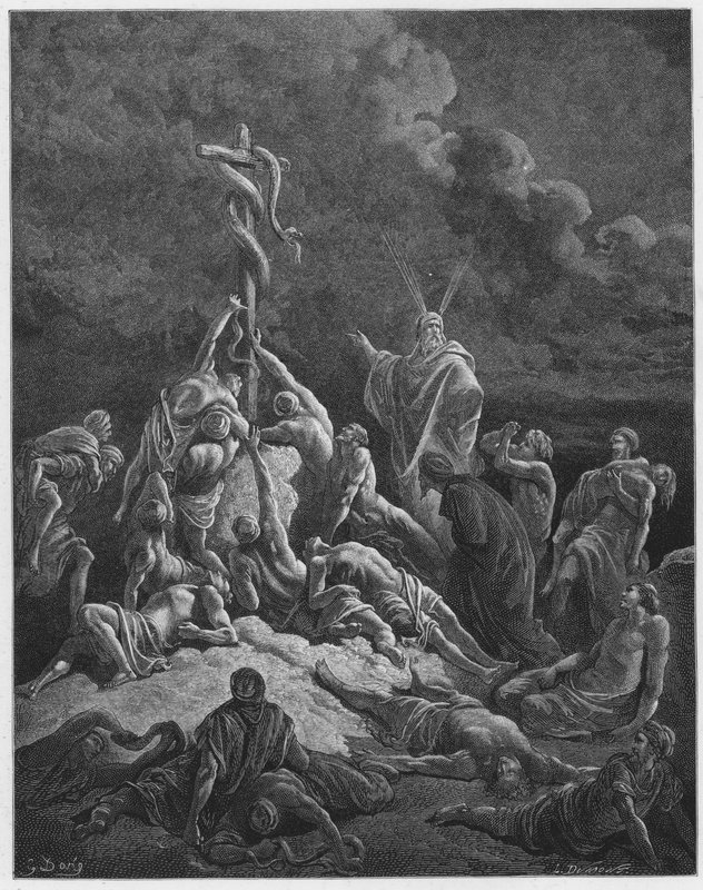 Gustave Dore Biblia: A pimasz kígyó alkotó: Gustave Dore