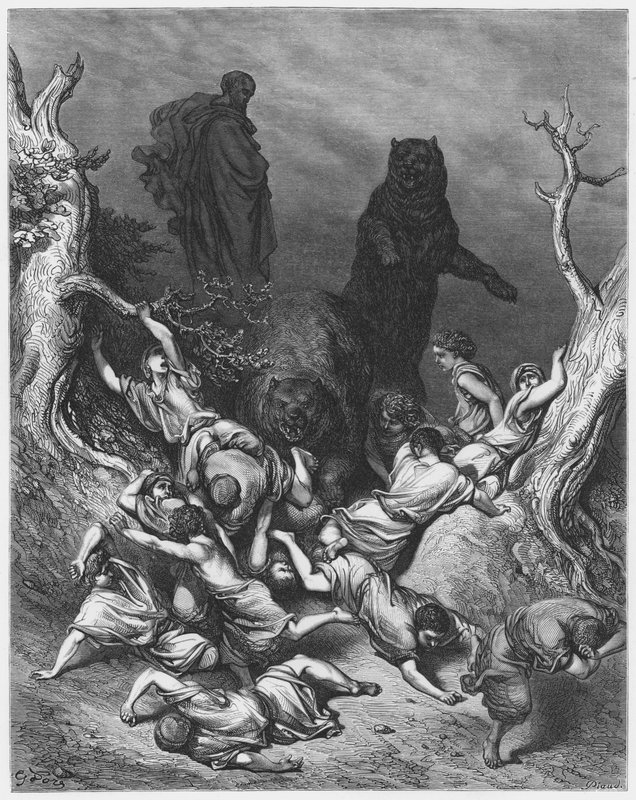 Gustave Dore Biblia: A medvék által elpusztított gyerekek alkotó: Gustave Dore