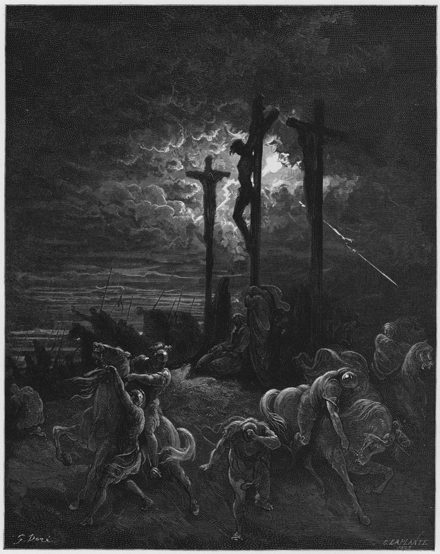 Gustave Dore Biblia: A sötétség a keresztre feszítéskor alkotó: Gustave Dore