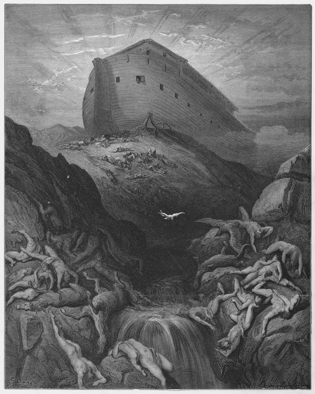 Gustave Dore Biblia: A bárkából kiküldött galamb alkotó: Gustave Dore