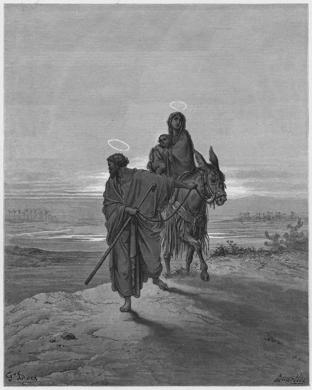 Gustave Dore Biblia: Repülés Egyiptomba alkotó: Gustave Dore