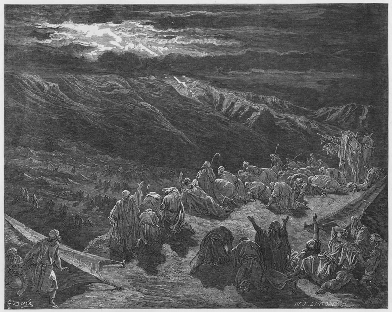 Gustave Dore Biblia: Sínai-hegyi törvényhozás alkotó: Gustave Dore