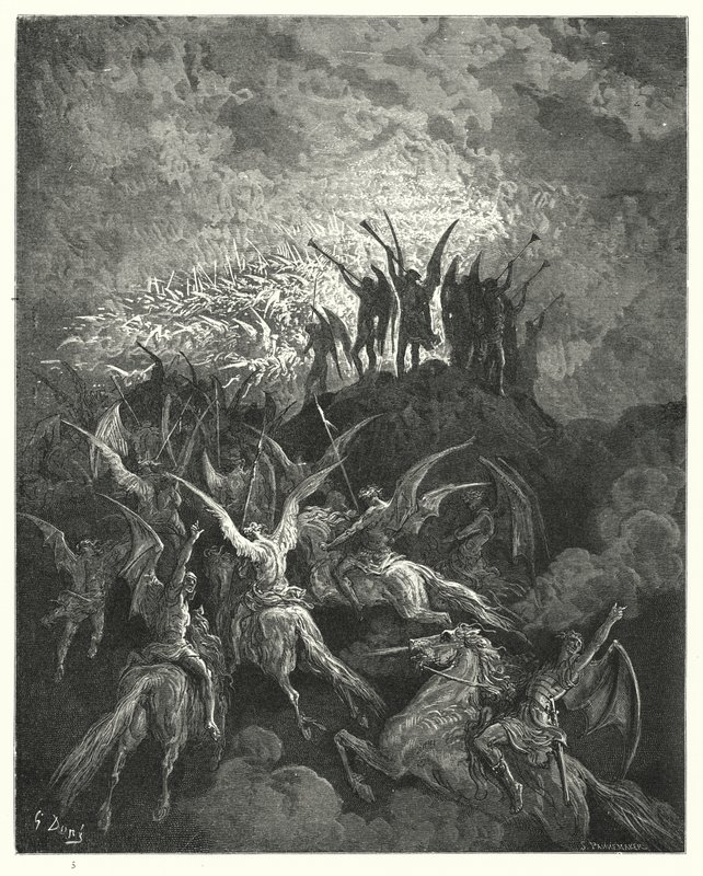 Illusztráció: Gustave Dore: Miltons Paradise Lost, I. könyv, 757-759. sor alkotó: Gustave Dore