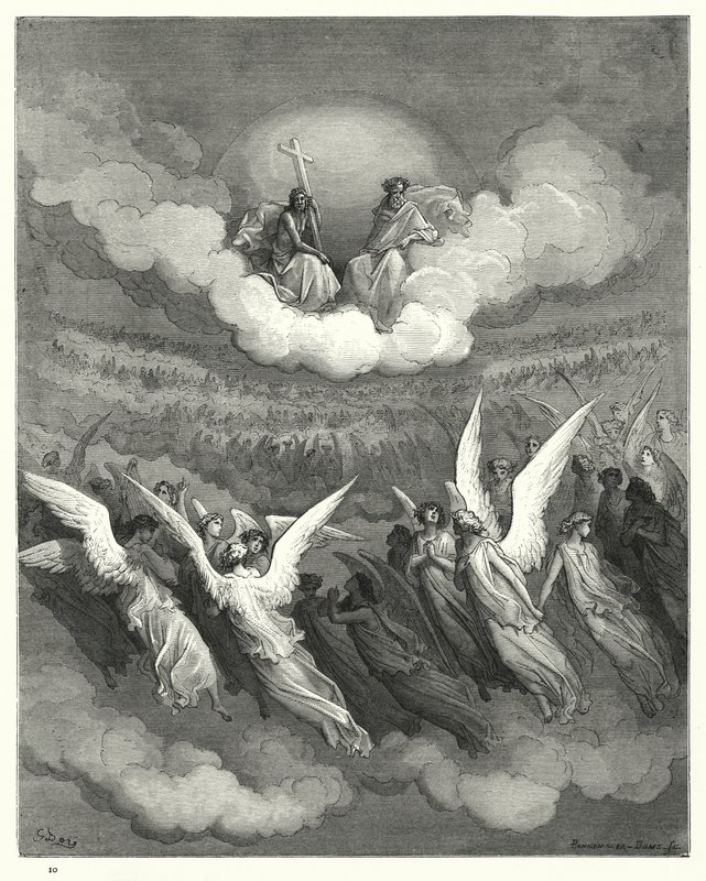 Illusztráció: Gustave Dore: Miltons Paradise Lost, III. könyv, 347-349 alkotó: Gustave Dore