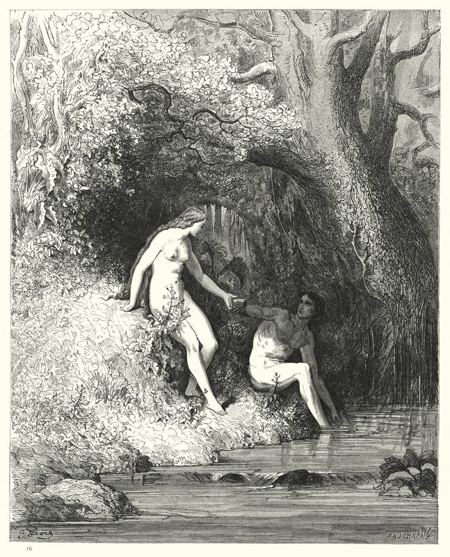 Illusztráció: Gustave Dore: Miltons Paradise Lost, IV. könyv, 335., 336. sor alkotó: Gustave Dore
