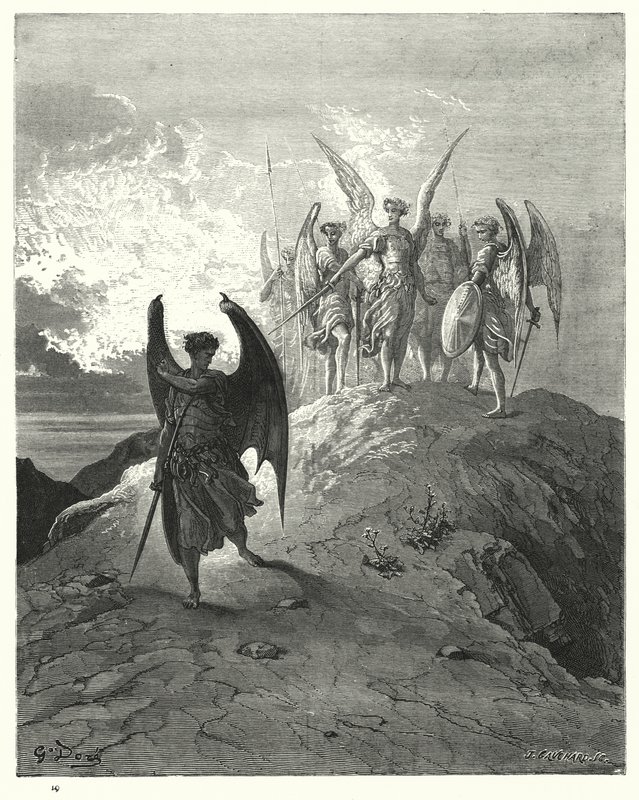 Illusztráció: Gustave Dore: Miltons Paradise Lost, IV. könyv, 1014., 1015. sor alkotó: Gustave Dore