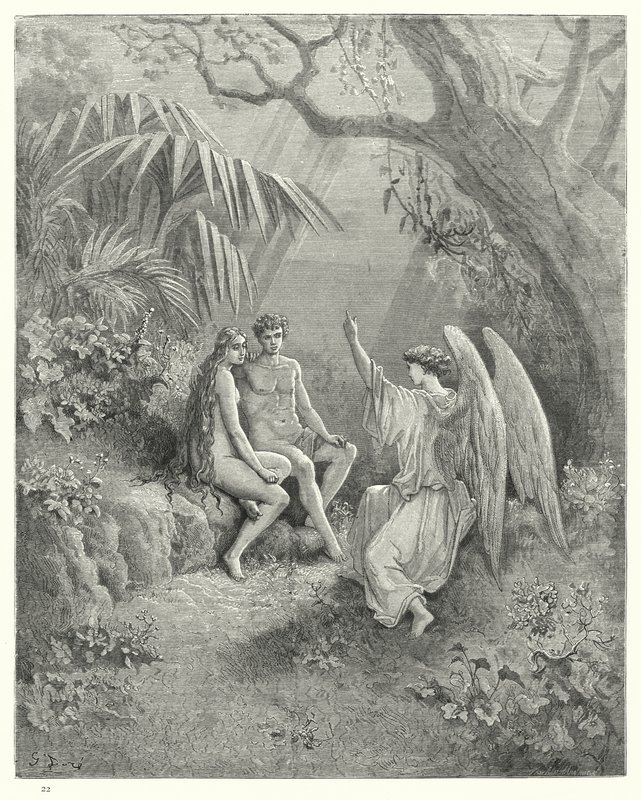 Illusztráció: Gustave Dore: Miltons Paradise Lost, V. könyv, 468-470. sor alkotó: Gustave Dore