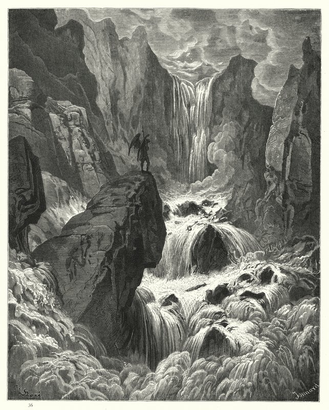 Illusztráció: Gustave Dore: Miltons Paradise Lost, IX. könyv, 74., 75. sor alkotó: Gustave Dore