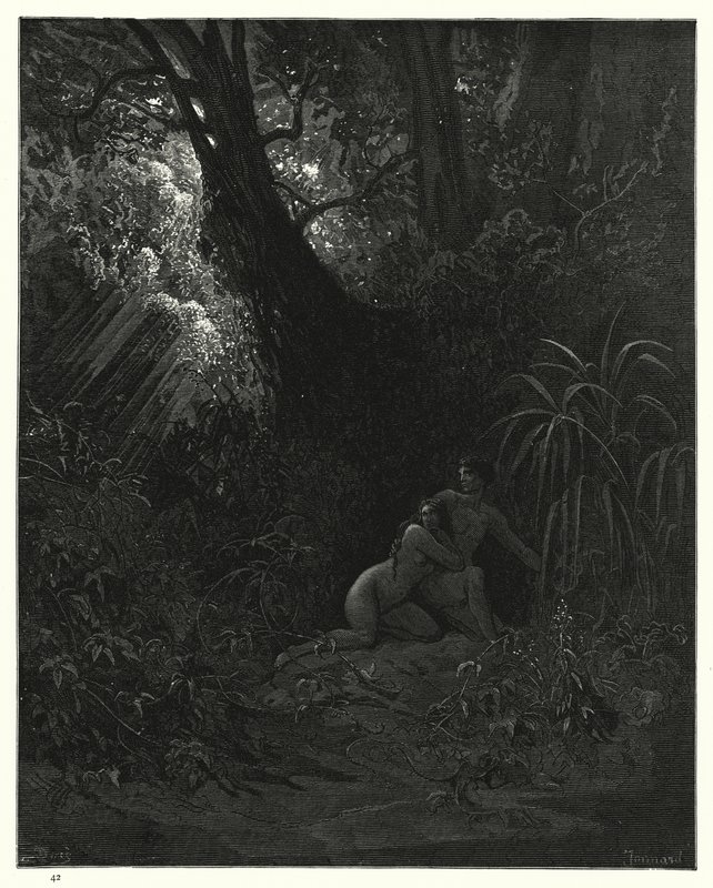 Illusztráció: Gustave Dore: Miltons Paradise Lost, X. könyv, 99-101. sor alkotó: Gustave Dore