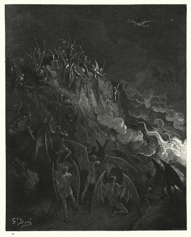Illusztráció: Gustave Dore: Miltons Paradise Lost, X. könyv, 439-441. sor alkotó: Gustave Dore